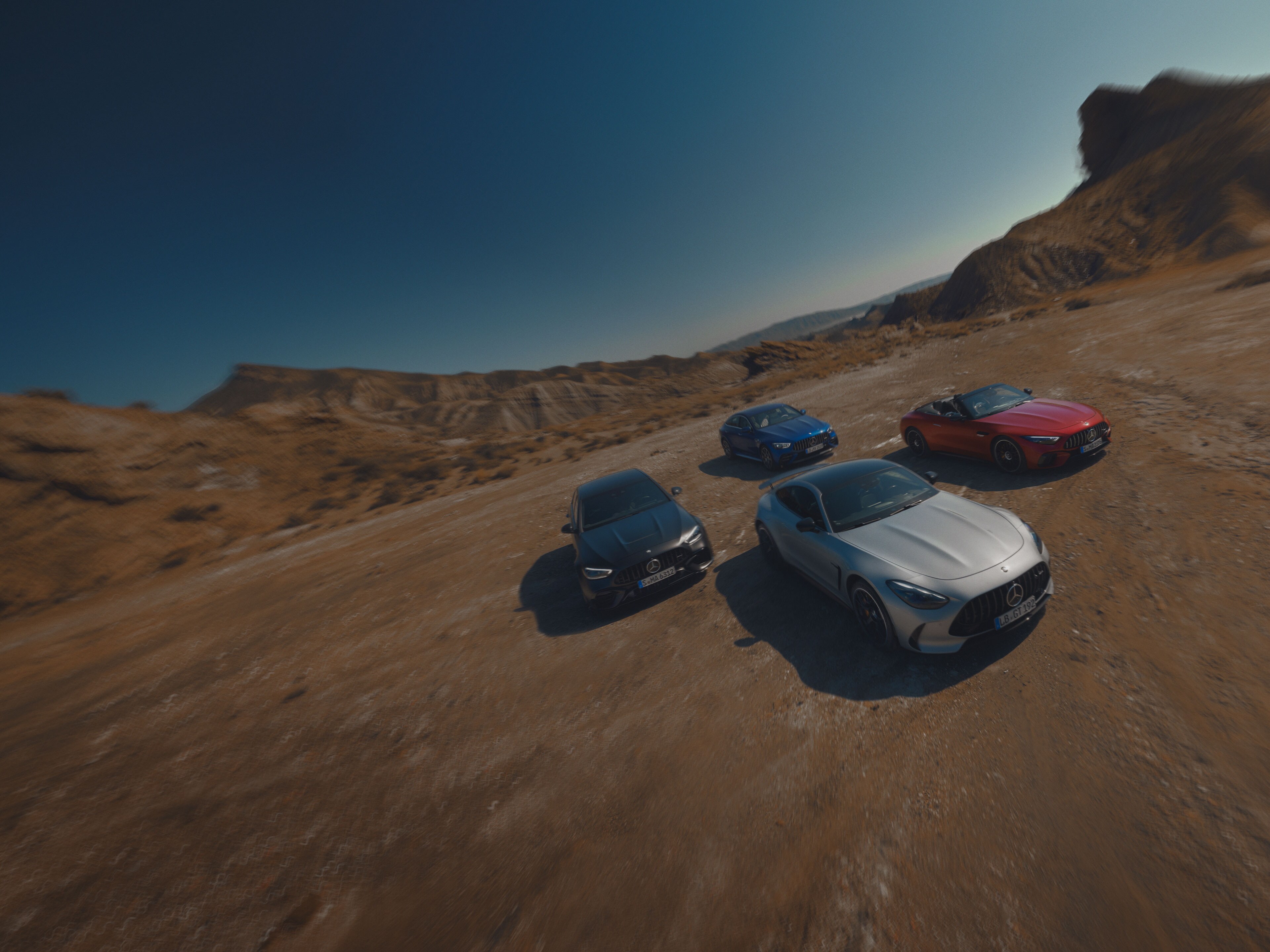Mercedes-Benz AMG model range in the desert