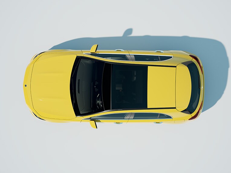 A top view of the A-Class Hatchback from Mercedes-Benz.
