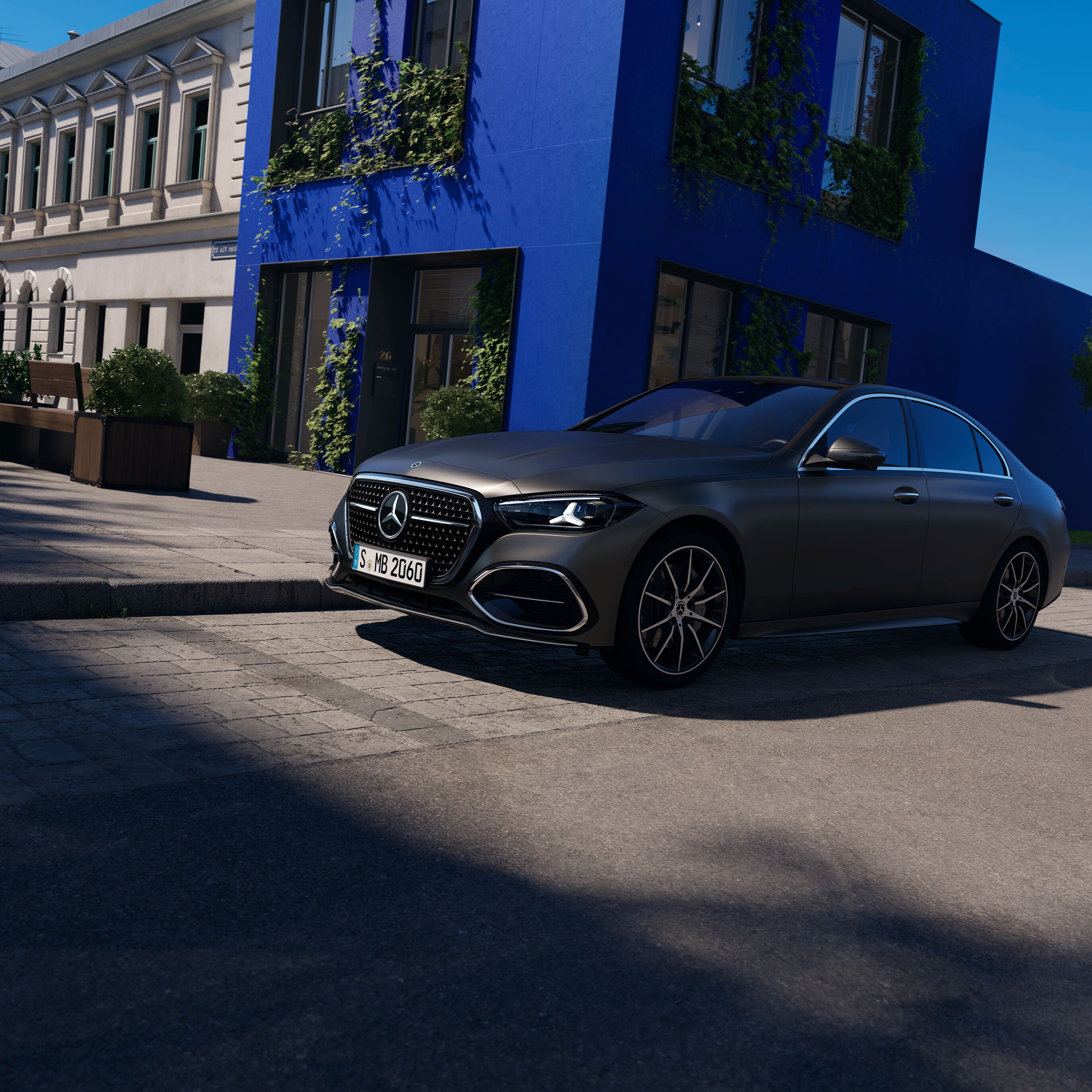 The exterior of the new C-Class Saloon from Mercedes-Benz.
