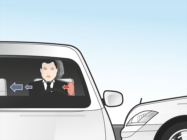 A function illustration of the PRE-SAFE® Impulse Side system in the new CLE Coupé from Mercedes-Benz.