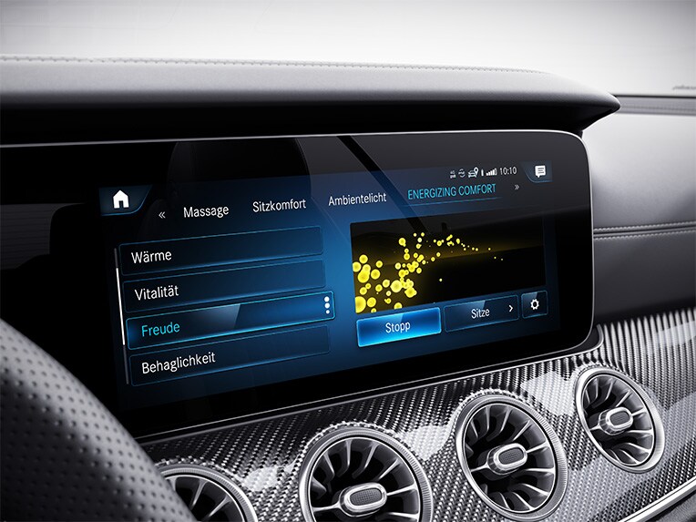 The interior of the Mercedes-Benz E-Class Coupé.