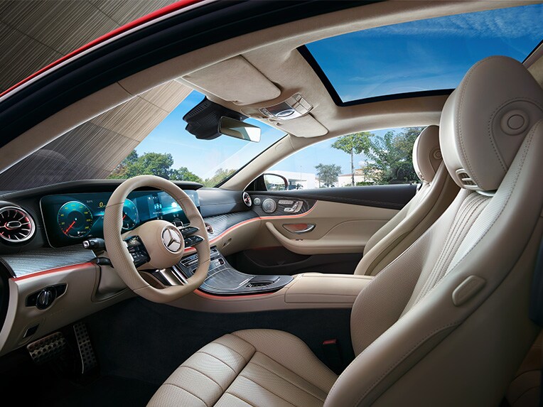 The interior of the Mercedes-Benz E-Class Coupé.