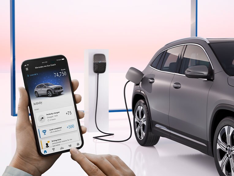 The Eco Coach app in the new EQA from Mercedes-Benz.