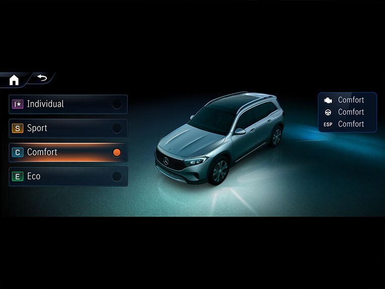 DYNAMIC SELECT in the new EQB from Mercedes-Benz.