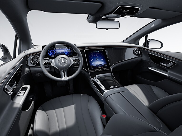 The EQE Saloon from Mercedes-EQ with Electric Art interior.