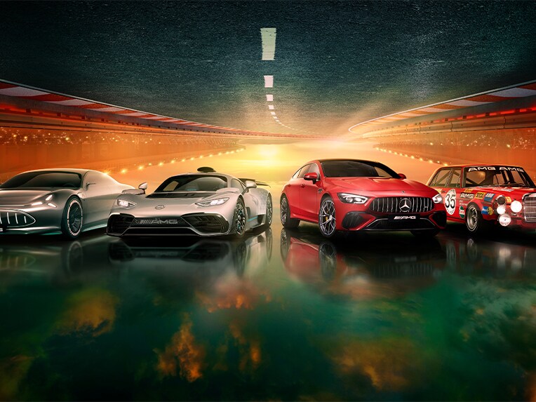 Group shot of the Mercedes-AMG SL Roadster