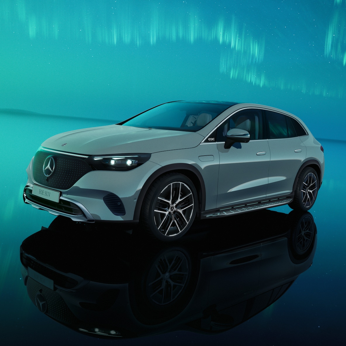 The Mercedes-Benz EQE SUV exterior.