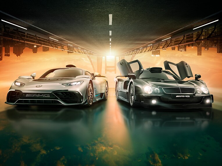 Two Mercedes-AMG SL Roadsters.