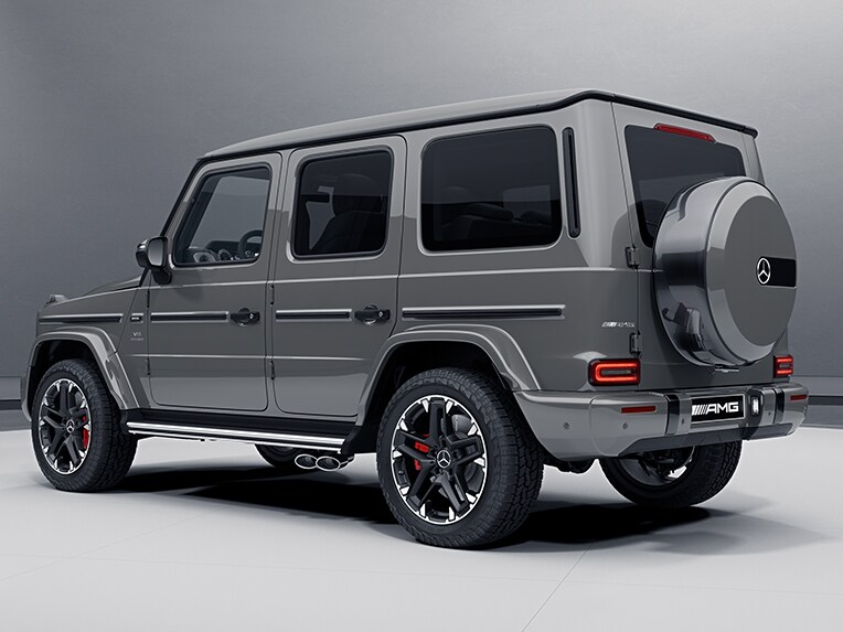 The exterior view of the Mercedes-AMG G-Class.