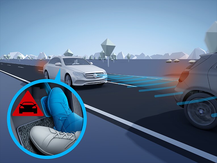 Active Brake Assist in the new Mercedes-Benz GLA.