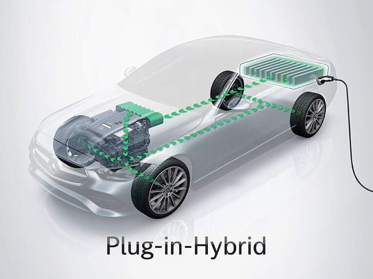 Front side view of the Mercedes-Benz GLA Plug-in Hybrid.