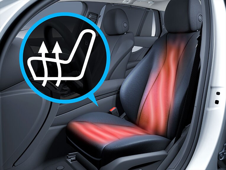 The seat heating for the driver and front passenger in the new GLB from Mercedes-Benz.