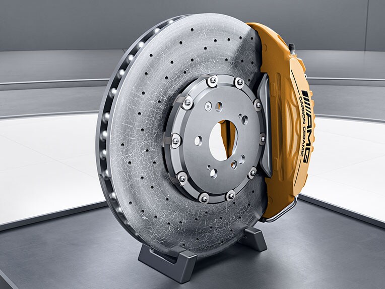 The AMG ceramic high-performance compound brake system for the new Mercedes-AMG GLE Coupé.