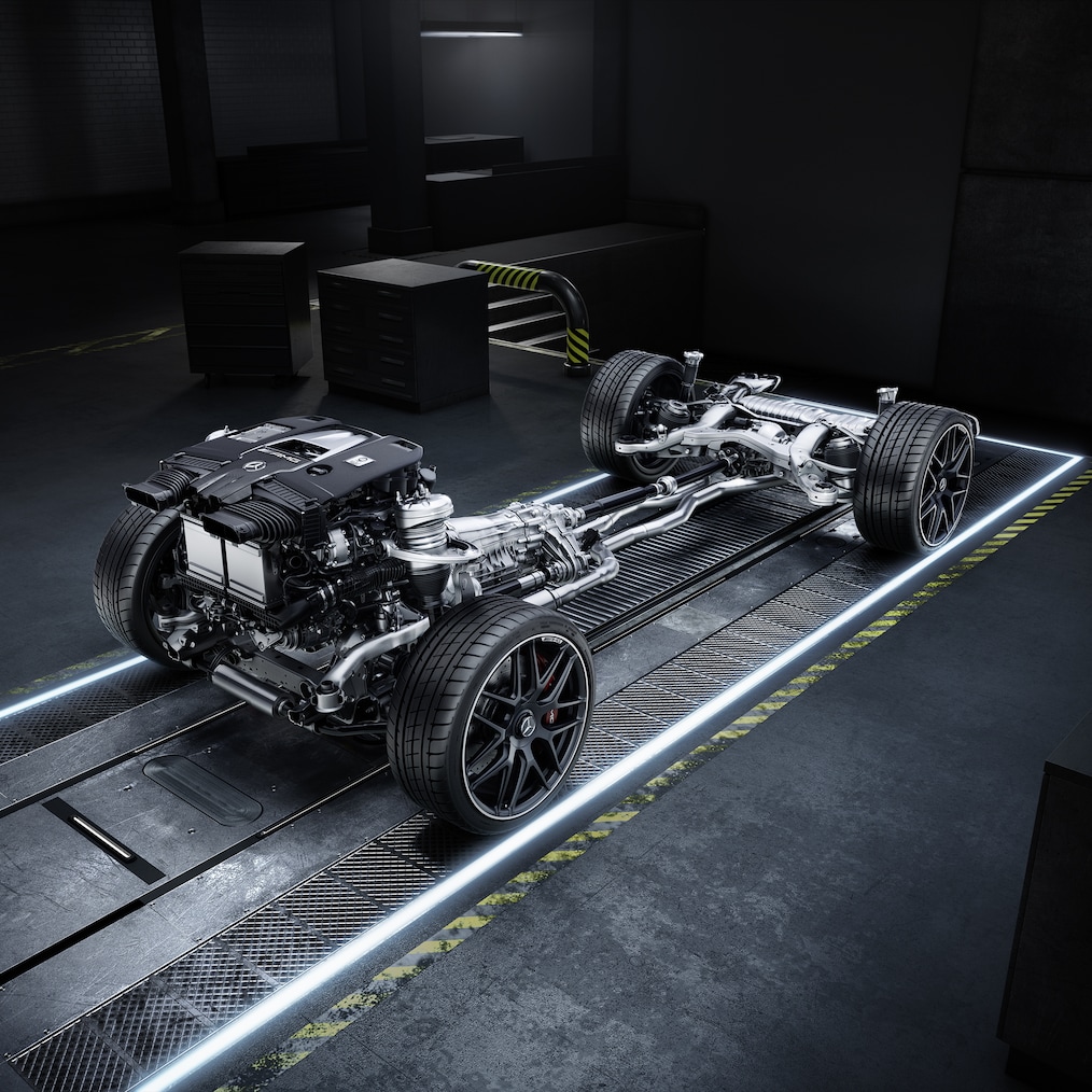 Another dynamic view of a Mercedes-AMG GLE SUV (driving shot).