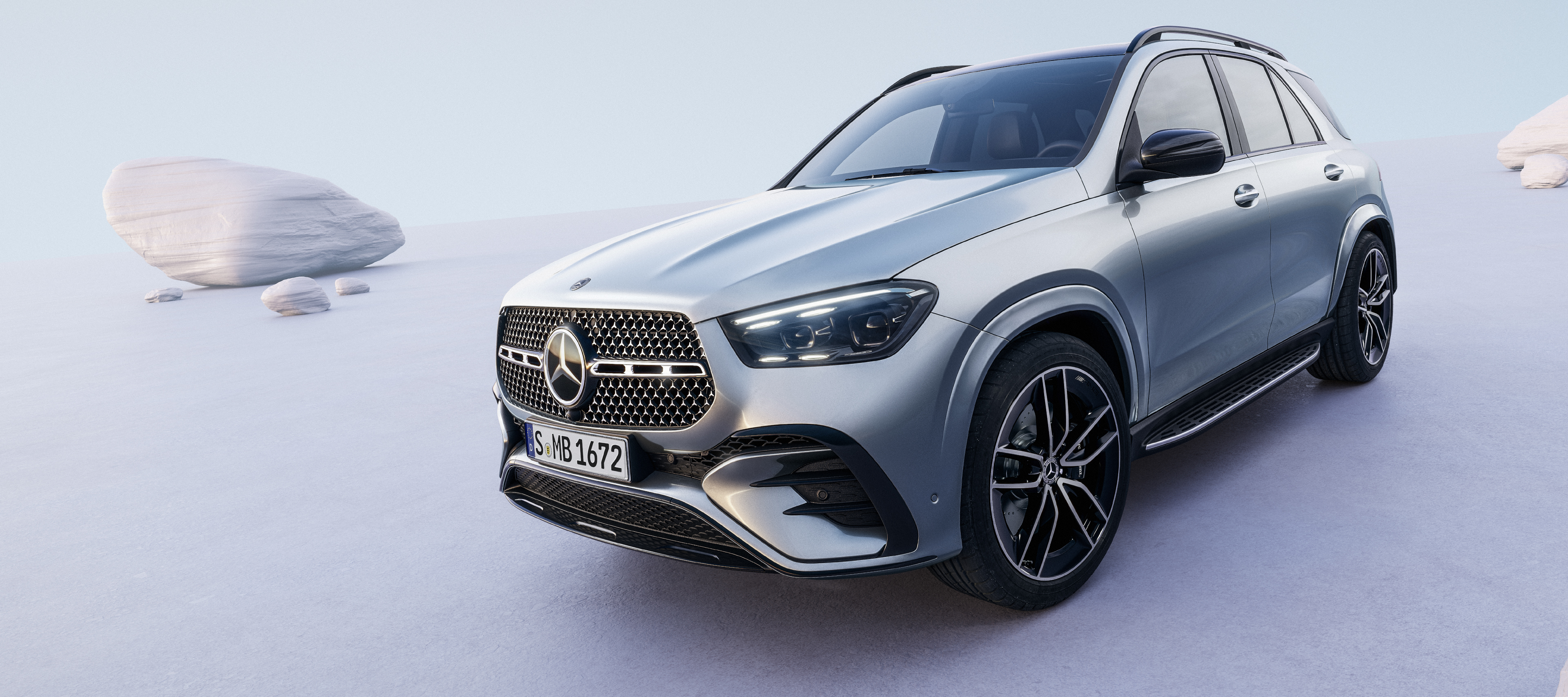 GLE | Mercedes-Benz Front view of the GLE from Mercedes-Benz.