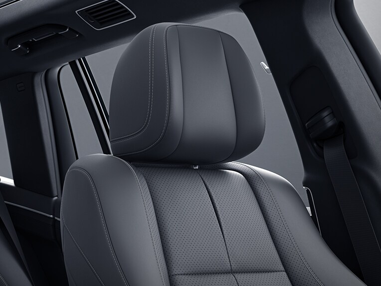 The interior of the Mercedes-Maybach GLS with magma grey / black nappa leather upholstery.