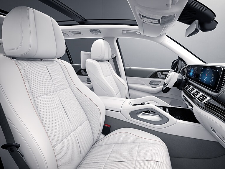 The Mercedes-Maybach GLS with MANUFAKTUR Exclusive Leather Package.