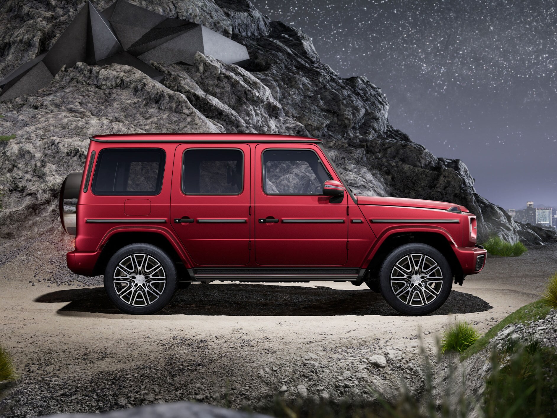 The exterior of the Mercedes-Benz G-Class.