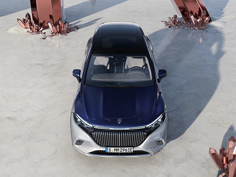 Front view of the Mercedes-Maybach EQS SUV.