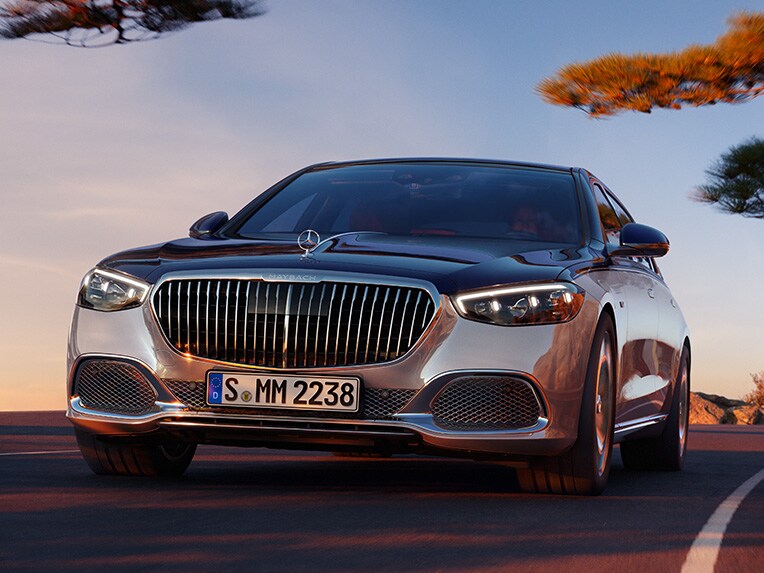 A side view of the Mercedes-Maybach S-Class.