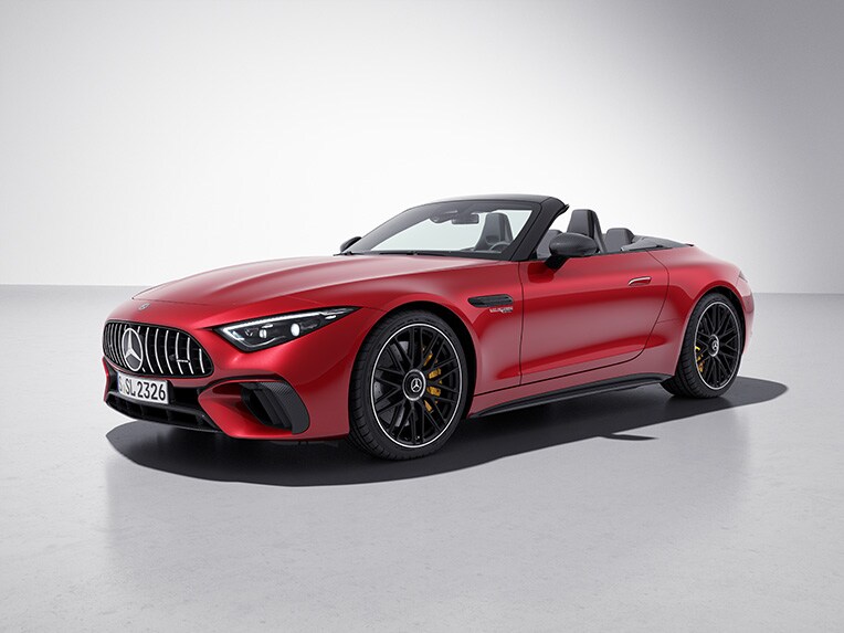 The exterior of the Mercedes-AMG SL Roadster with AMG Carbon Exterior package.