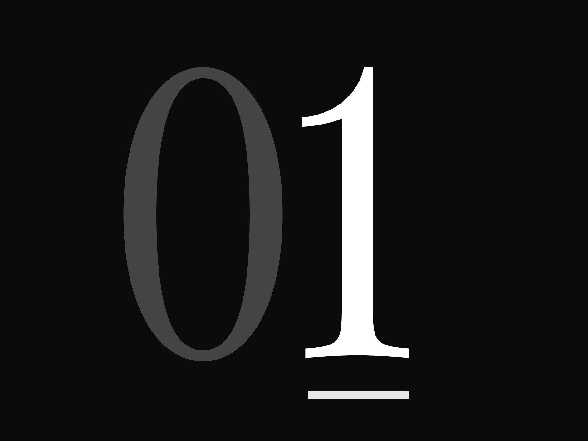 A large number "01".