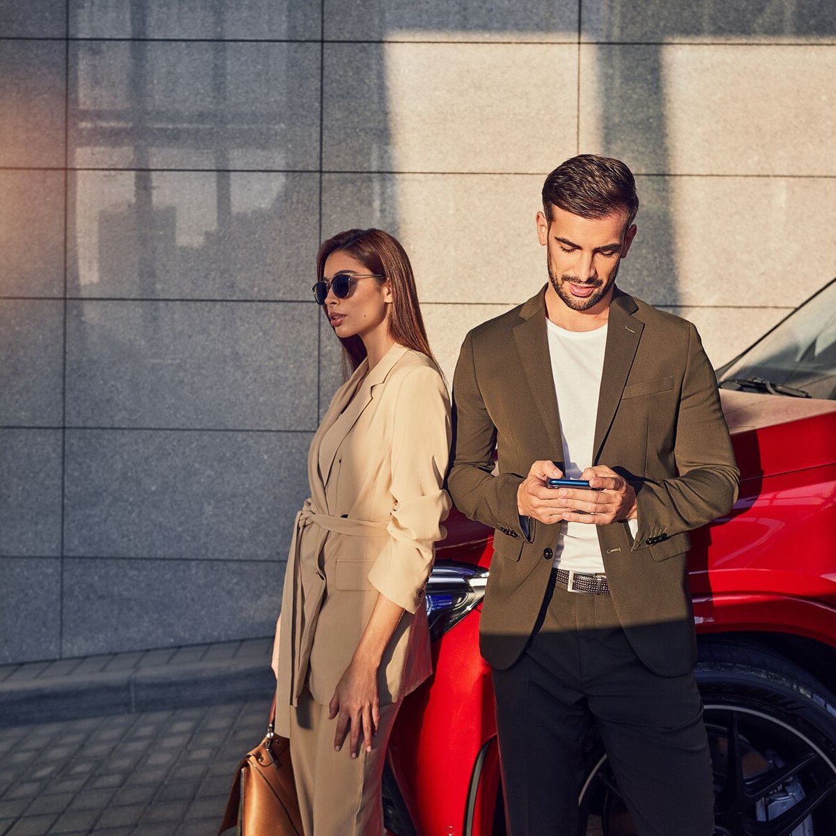 Two people contacting Mercedes-Benz