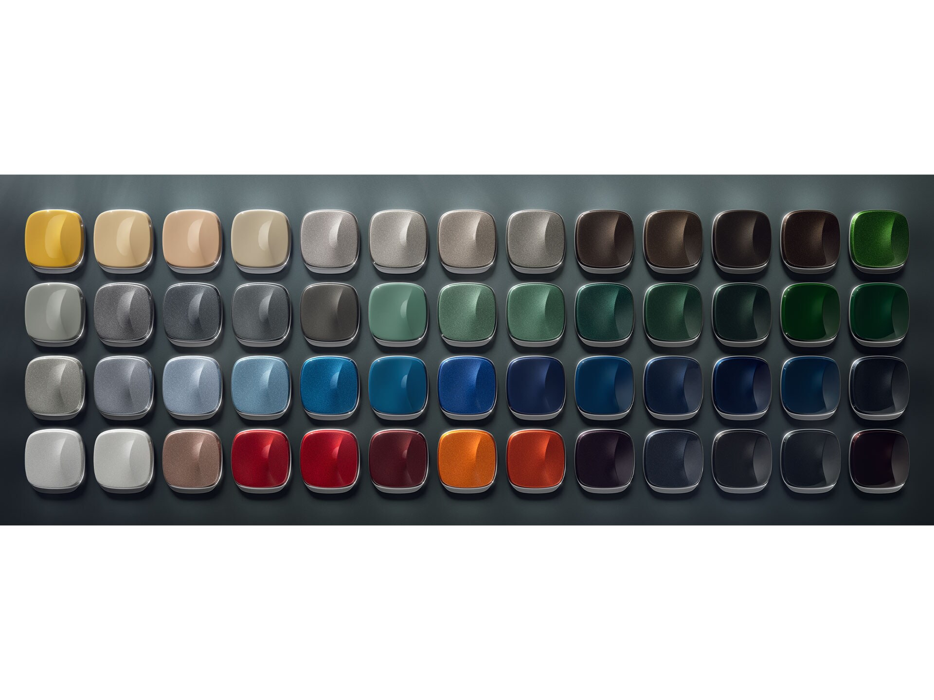 The colour selection of the paint finishes from MANUFAKTUR of Mercedes-Benz.