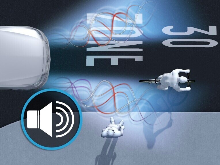 The audible warning system makes other road users such as pedestrians and cyclists aware of the electric vehicle.