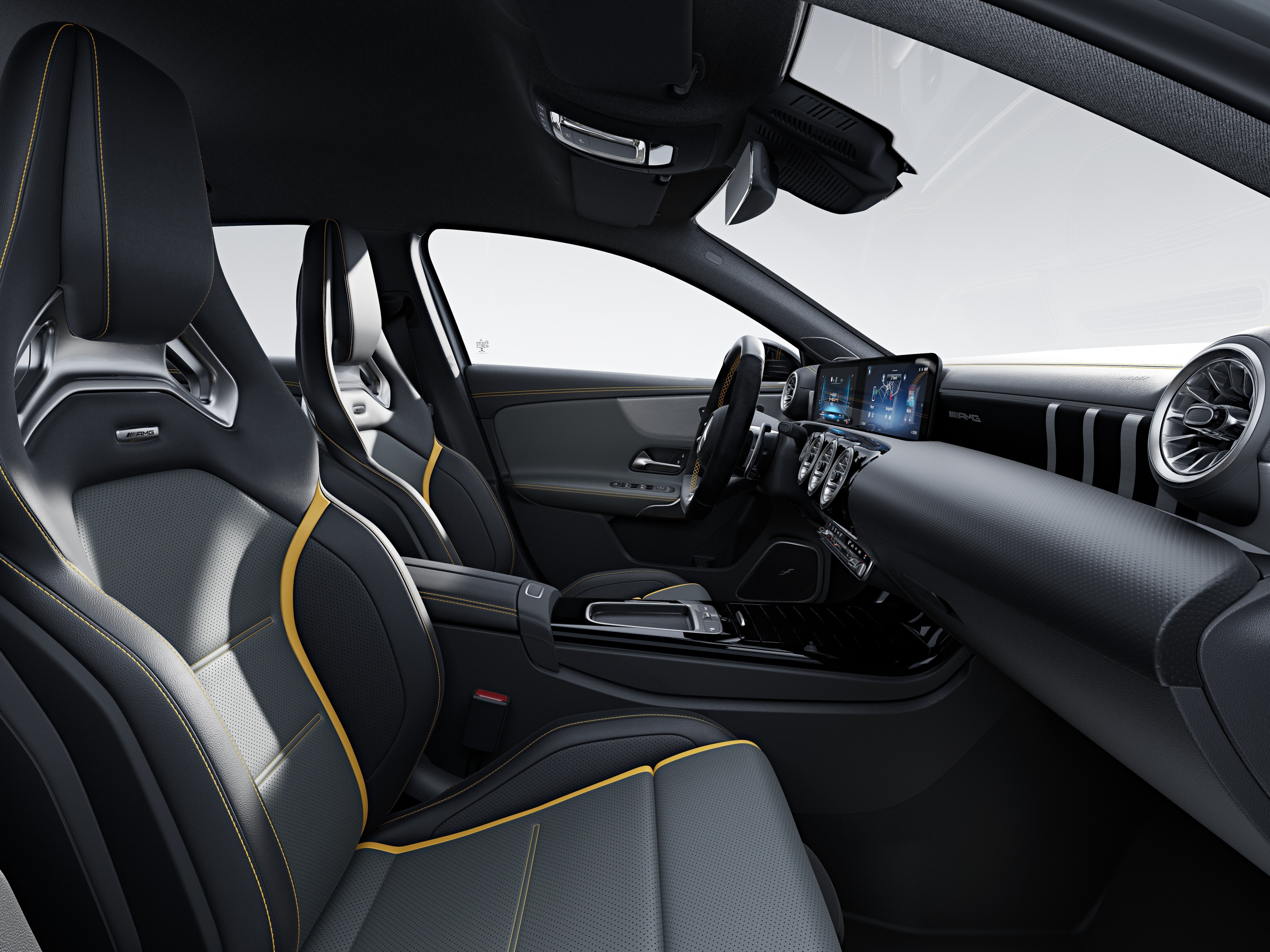 The AMG Performance seats in the CLA Coupé from Mercedes-AMG.